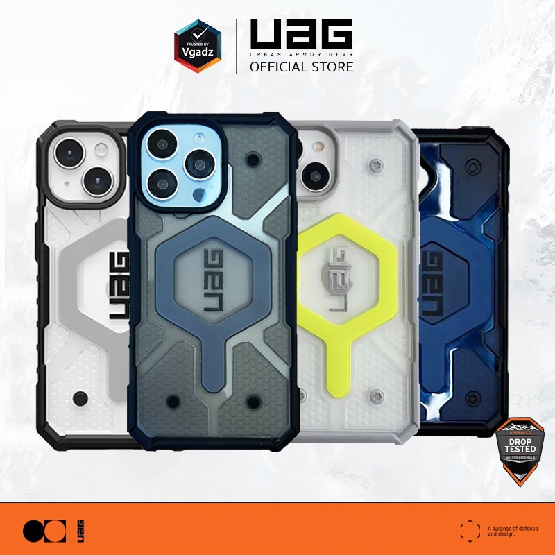 Uag โปร่งใส Pathfinder พร้อมแม่เหล็กสําหรับ IPhone16 Pro Max 15 Plus 14 13 12 Promax 16plus 16pro 15plus 14promax 13promax 12promax ครึ่งเกราะใสฝาครอบโทรศัพท์
