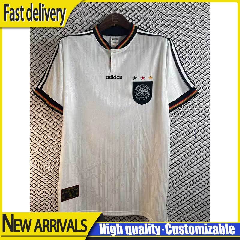 Retro1996 Germany Home Jerseys ผู้ชายปรับแต่งได้