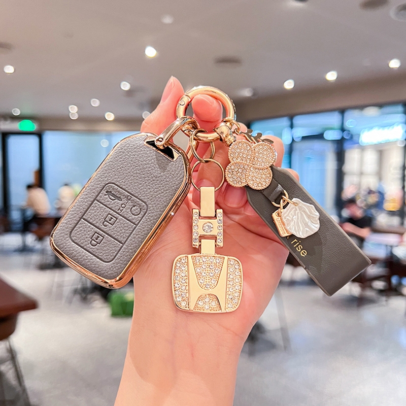 เคสกุญแจรีโมตรถยนต์  สําหรับ Honda City 2024 City rs ehev 2023 Civic FC BRV CRV Accord Jazz Keyless ของแต่งรถยนต์ พวงกุญแจ