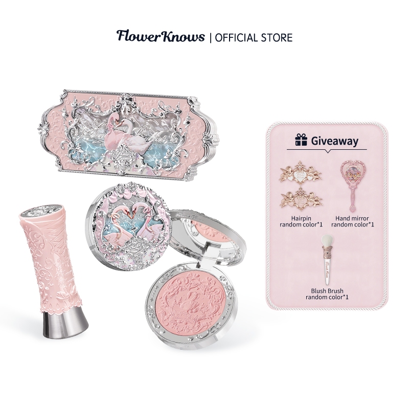 ซื้อ ชุดเครื่องสําอาง Flower Knows  อายแชโดว์ บลัชออน ลิปสติก ลายดอกไม้ ของขวัญสำหรับเพื่อน