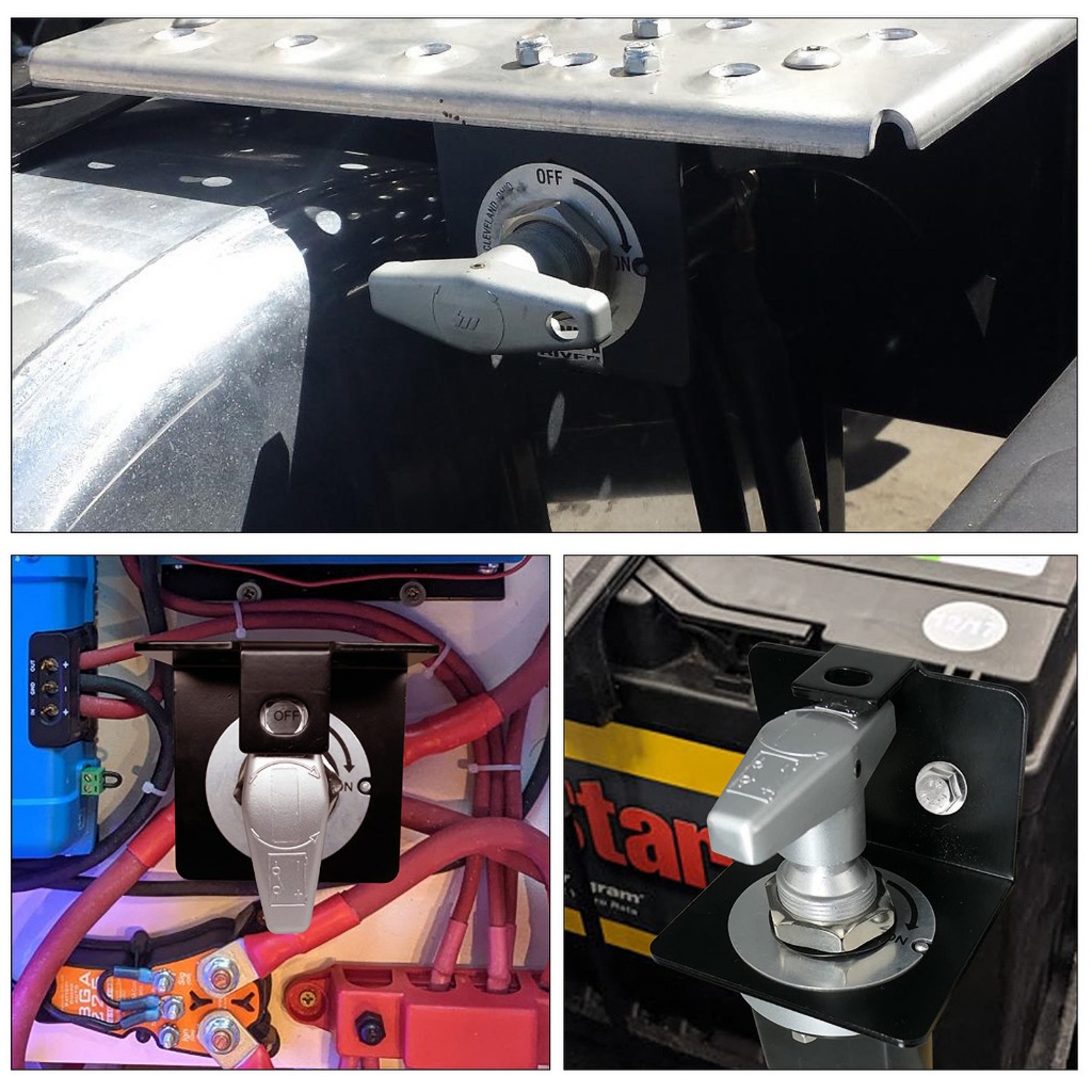 1500a Heavy Duty แบตเตอรี่ฆ่า Mass สวิทช์แบตเตอรี่เครื่องตัดวงจร Disconnecter Isolator พร้อม Keyhole สําหรับ RV Camper Van รถบรรทุกเรือ