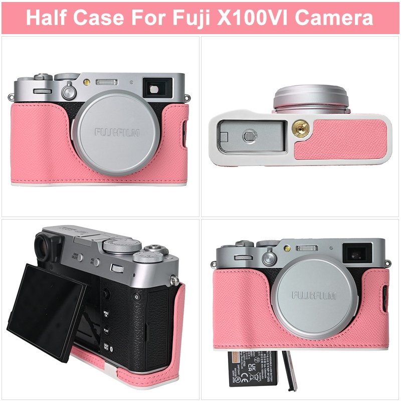 เคสกระเป๋าหนัง PU นิ่ม สไตล์เรโทร พร้อมสายคล้องไหล่ สําหรับ Fujifilm X100V X100VI