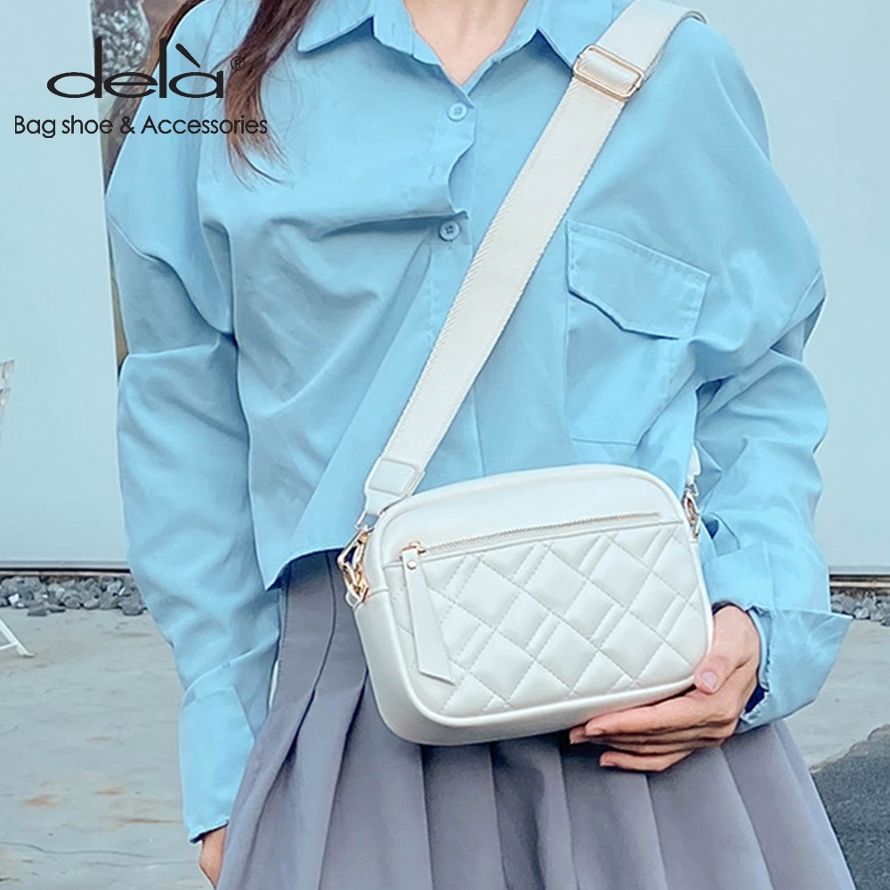Dela กระเป๋าสะพายข้างผู้หญิงไหล่เดียวความจุขนาดใหญ่อินเทรนด์ใหม่
