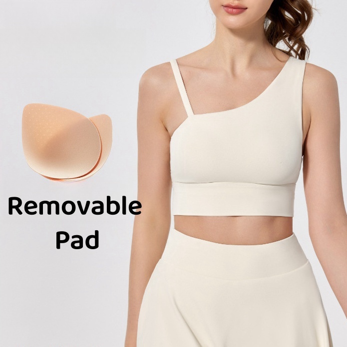 L.CIRCLE Yoga Sports Bra สายสะพายไหล่ไม่สม่ําเสมอ