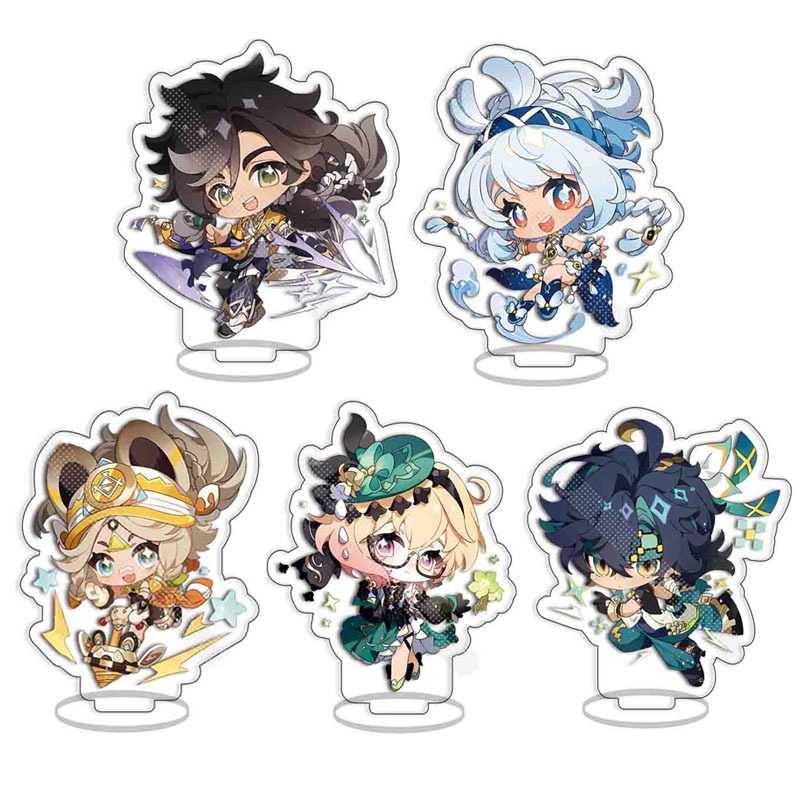 Genshin ขาตั้งกันกระแทก Mualani Kinich ขาตั้งอะคริลิคขนาดเล็ก