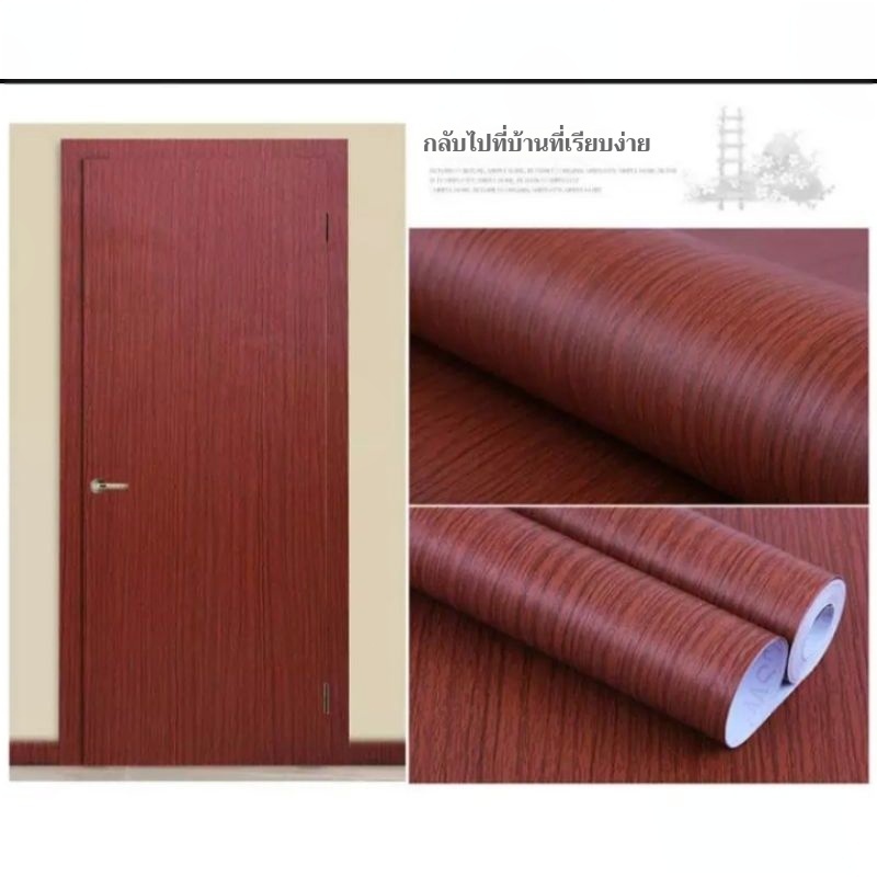 วอลล์เปเปอร์ไม้ออกแบบพีวีซีปรับปรุงบ้านสติกเกอร์ติดผนังกาวในตัวกันน้ํา - รูปที่ 2