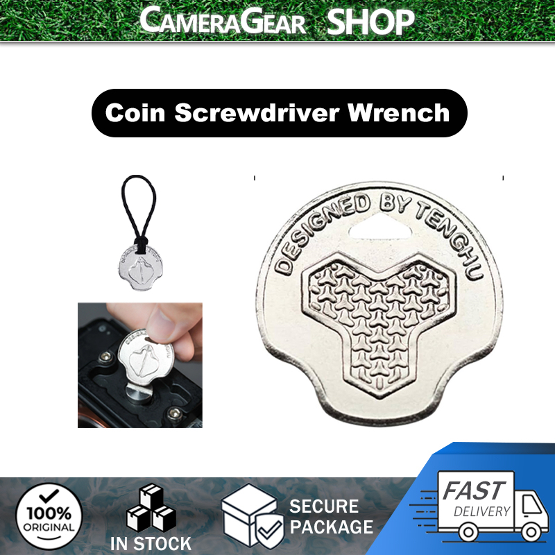 CameraGear Mini Portable Coin Screwdriver Wrench 1/4 Screw Tool for Camera Quick Release Plate