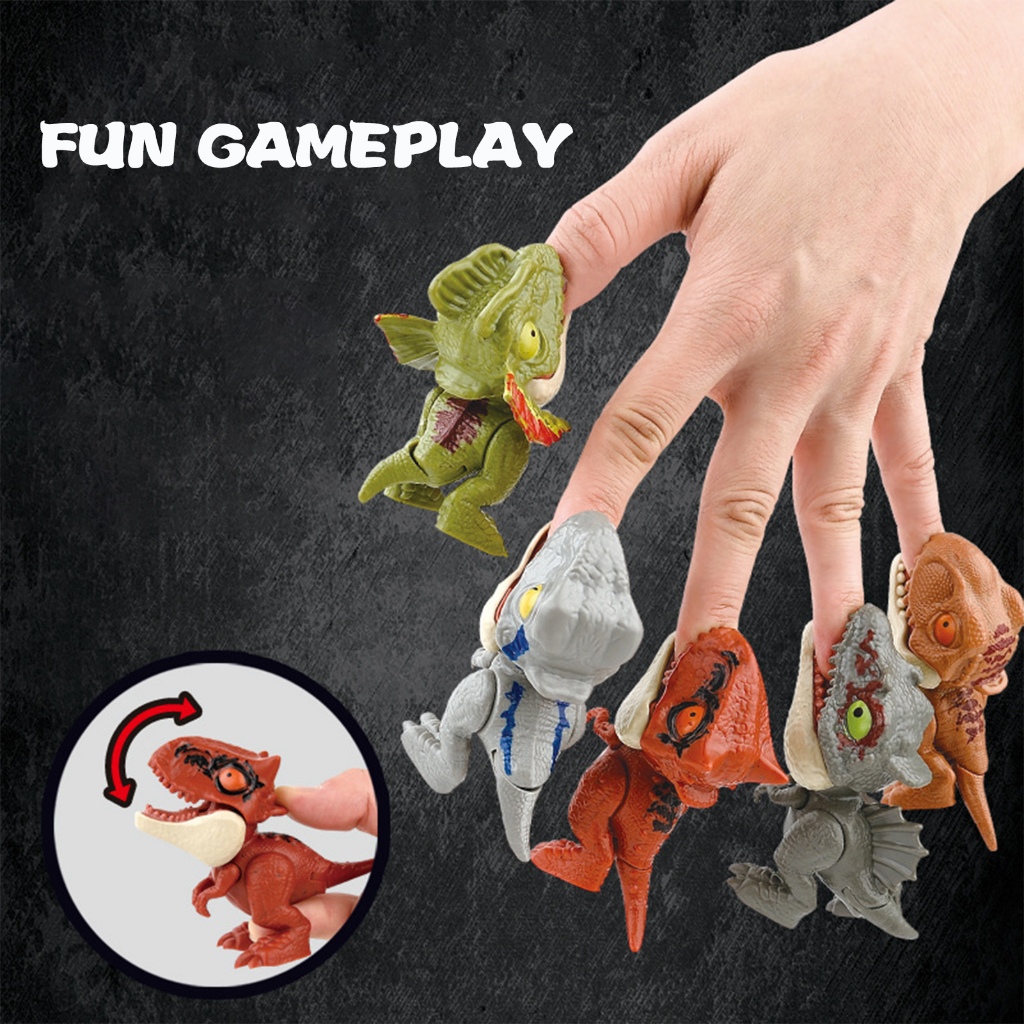 โมเดลของเล่นไดโนเสาร์จิ๋ว ไดโนเสาร์กัดนิ้ว ของเล่นเด็กสุดน่ารัก พร้อมส่ง