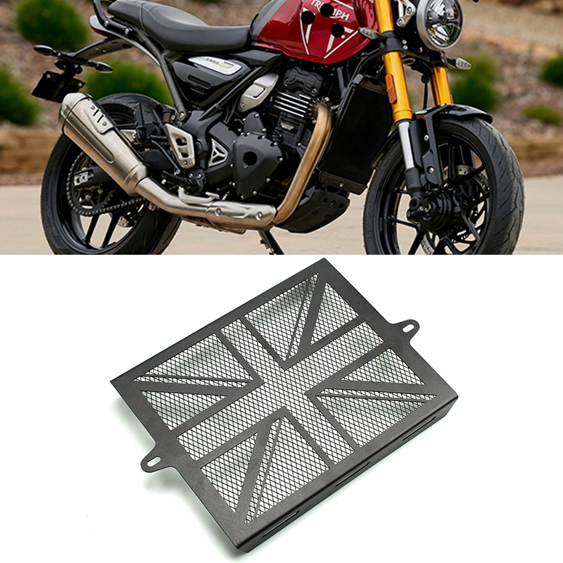 2024 เหมาะสําหรับ Triumph Triumph speed 400 Scrambler400X หัวรถจักรดัดแปลงถังน้ําสแตนเลส Guard สุทธิหม้อน้ําป้องกันสุทธิ