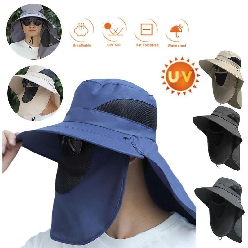 หมวกกันแดด uv ผู้ชาย หมวกตกปลา หมวกกันแดดป้องกันรังสียูวีกลางแจ้ง