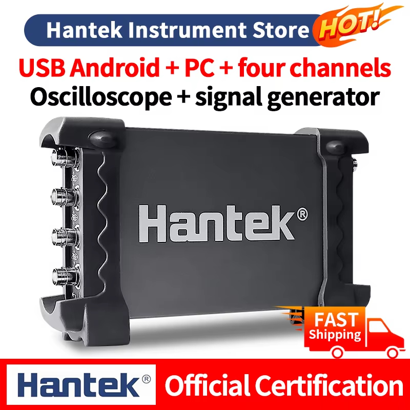 4 ช่อง USB ดิจิตอล Osciloscopio + เครื่องกําเนิดสัญญาณ Virtual PC Android Hantek 6254BD 250Mhz Hante