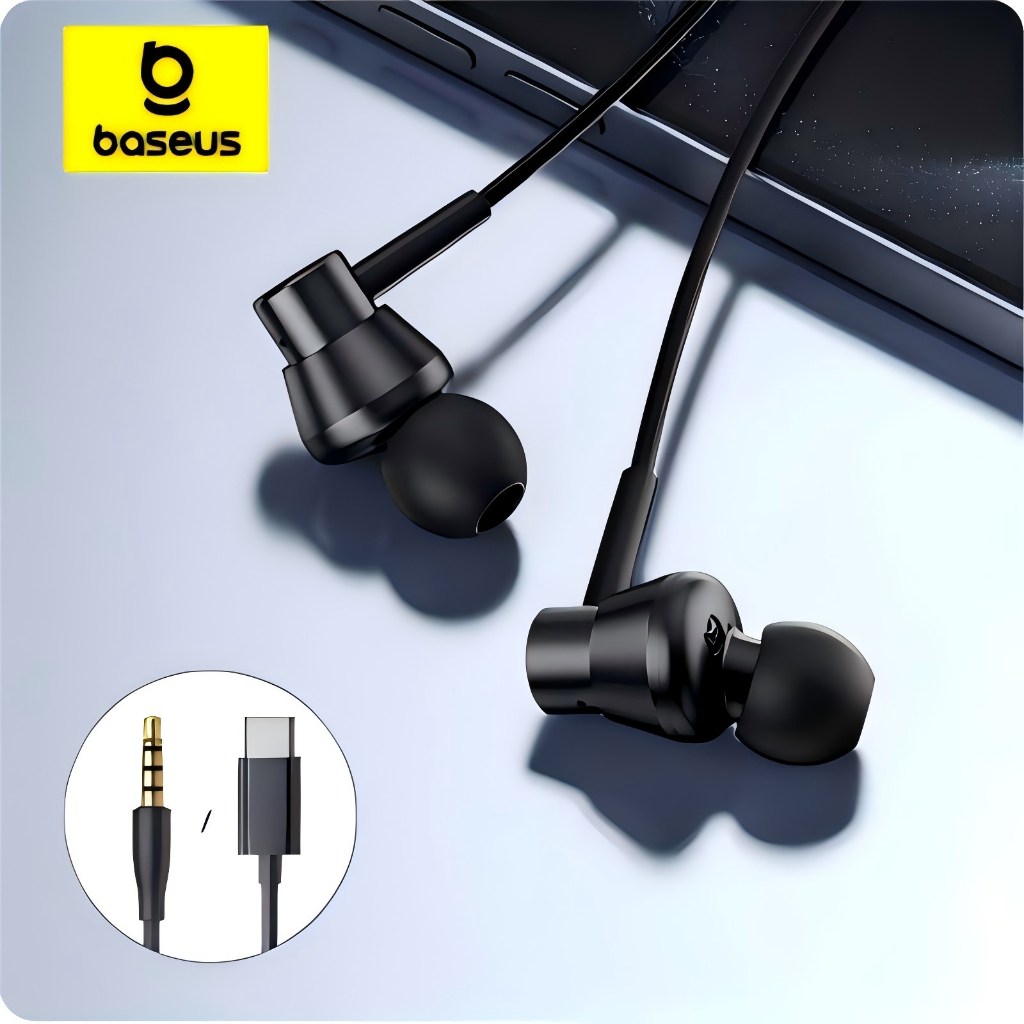 Baseus CZ11 HZ11 หูฟังแบบมีสาย Lateral In-ear Wire Control Ulta Latency ต่ําสําหรับประเภท C/3.5 มม.โทรศัพท์