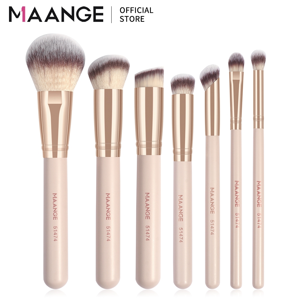 MAANGE แปรงปัดแก้ม แปรงรองพื้น เซตแปรงแต่งหน้า professional makeup brush ชุดแต่งหน้า 7ชิ้น