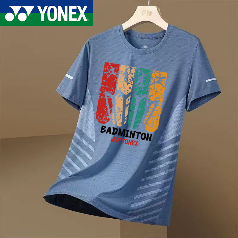 โยเน็กซ์ เสื้อแบดมินตัน2024ฤดูร้อนใหม่แบดมินตันเสื้อผ้าสบายๆสบายแห้งเร็วระบายอากาศผู้ชายผู้หญิงรุ่นของท็อปส์การแข่งขันเสื้อผ้ากี