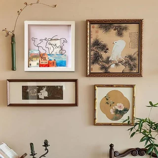 กล่องตั๋ว กล่องเงาตั๋ว เมมโมรี่การ์ด พร้อมช่องใส่ DIY กล่องเก็บภาพ/บัตรเข้าชมแบบตรายางกรอบรูปความทรงจำ