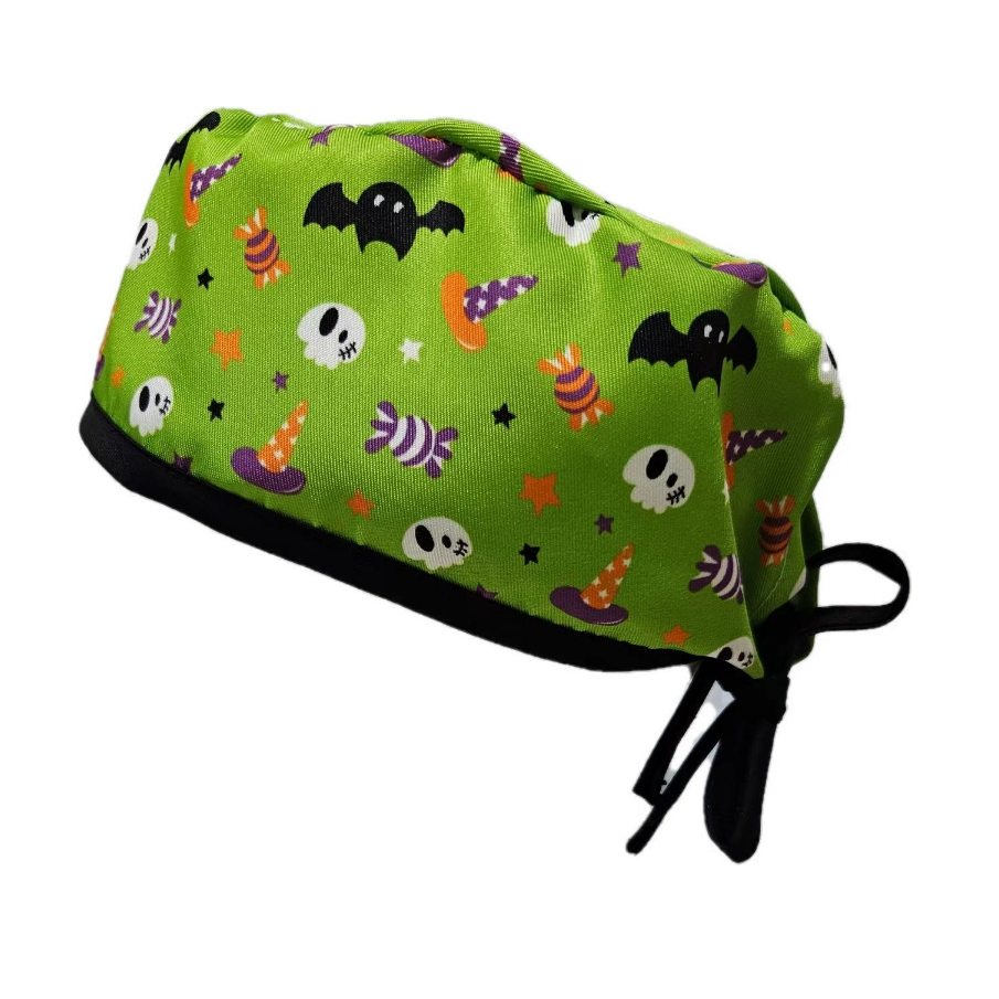 หมวกผ่าตัด หมวกโดมหมอ หมวกห้องผ่าตัดทันตกรรม หมวกผูกเชือกสีทึบทางการแพทย์ หมวกเป่าโถว - รูปที่ 5