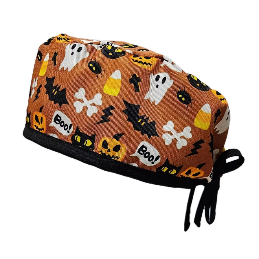 หมวกผ่าตัด หมวกโดมหมอ หมวกห้องผ่าตัดทันตกรรม หมวกผูกเชือกสีทึบทางการแพทย์ หมวกเป่าโถว - รูปที่ 2