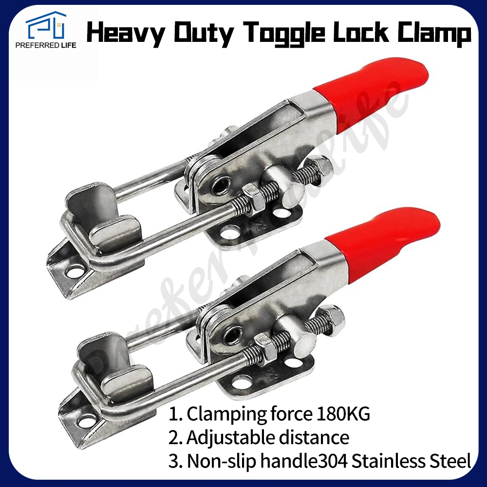 40323 Heavy Duty Toggle Lock Clamp Quick Toggle Clamp U-Bolt Toggle ปรับล็อค 180 กก.คงที่โลหะ Latch เครื่องมือ
