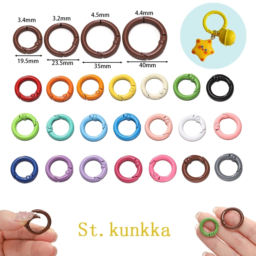 St.kunkka 5pcs สังกะสีอัลลอยด์สีลูกกวาดพวงกุญแจโลหะจี้ประมาณ 3.4 * 19.5 มม.DIY จี้อุปกรณ์เสริมวัสดุลักษณะเรียบสําหรับเครื่องประดับ DIY ทําพวงกุญแจตะขอ