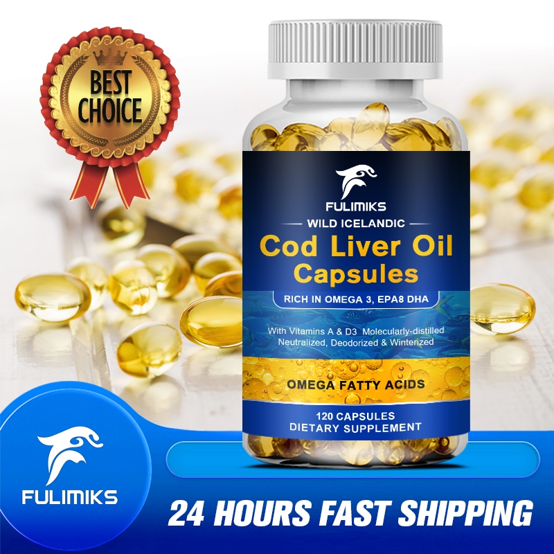 Cod Liver Oil - EPA & DHA - Whole Food Eye Support, สุขภาพผิว, สุขภาพกระดูก, สุขภาพหัวใจ, สุขภาพตา, อาหารเสริมสารต้านอนุมูลอิสระ