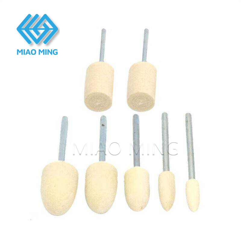 1pcs 2.35 มม.3 มม.ขนสัตว์ Felt Burr บดหัวเครื่องบด Burr ขัด Porting สําหรับเครื่องมือโรตารี่ Mata Bulu