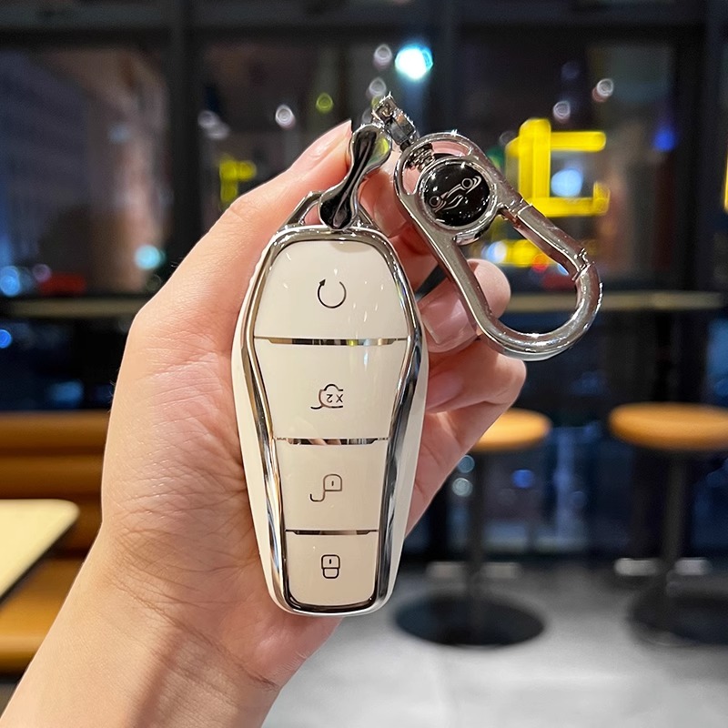 ห้างสรรพสินค้าเทรนด์ ! Tpu กุญแจรถ 4 ปุ่มรีโมทคอนโทรลฝาครอบป้องกันสําหรับ BYD Qin Plusdmi Sealion 6 Atto 3 Han EV Dolphin ใหม่นุ่มทนทานอุปกรณ์เสริม