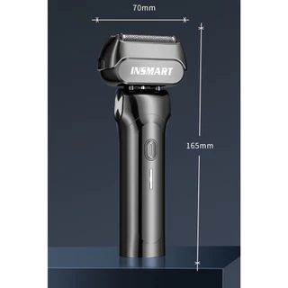 Insamrt เครื่องโกนหนวดไฟฟ้าผู้ชาย 4 หัวตัดเครื่องโกนหนวดแบบลูกสูบกันน้ํา