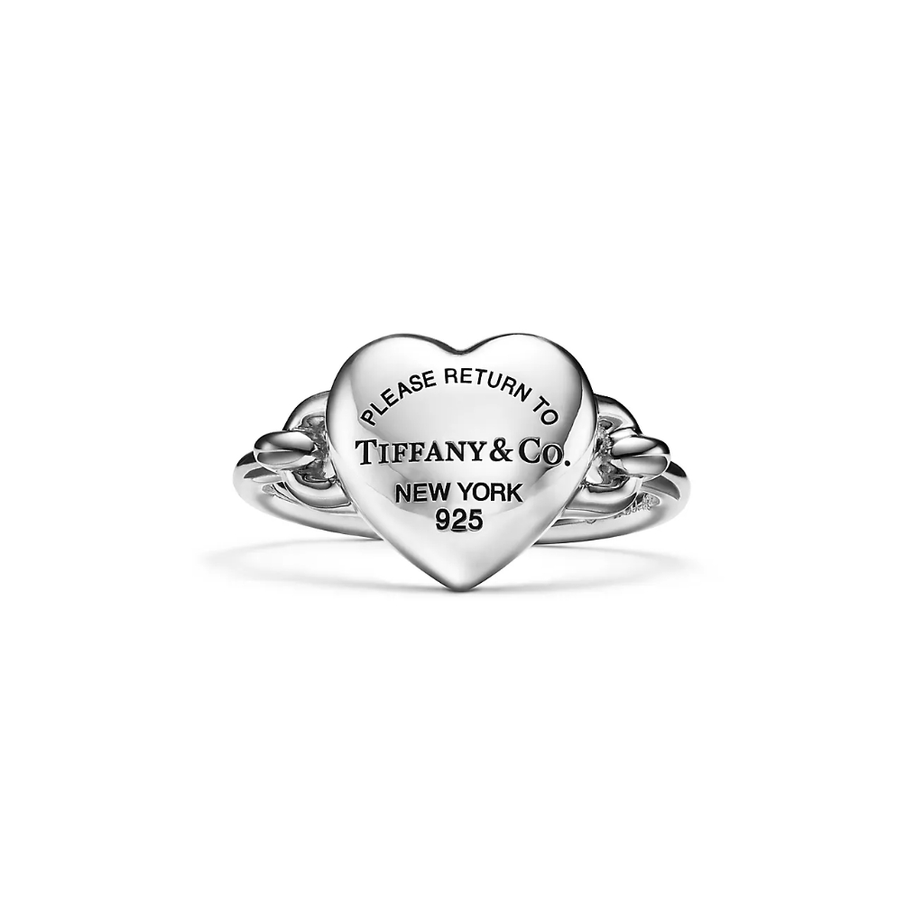 Return to Tiffa Full Heart Ring in Sterling 925 Silver 3 สี