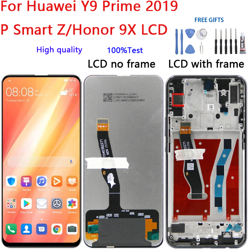 คุณภาพสูง LCD สําหรับ Huawei Y9 Prime 2019 P สมาร์ท Z/Honor 9X,STK-L21, STK-L22, STK-LX3,STK-LX1 จอแ