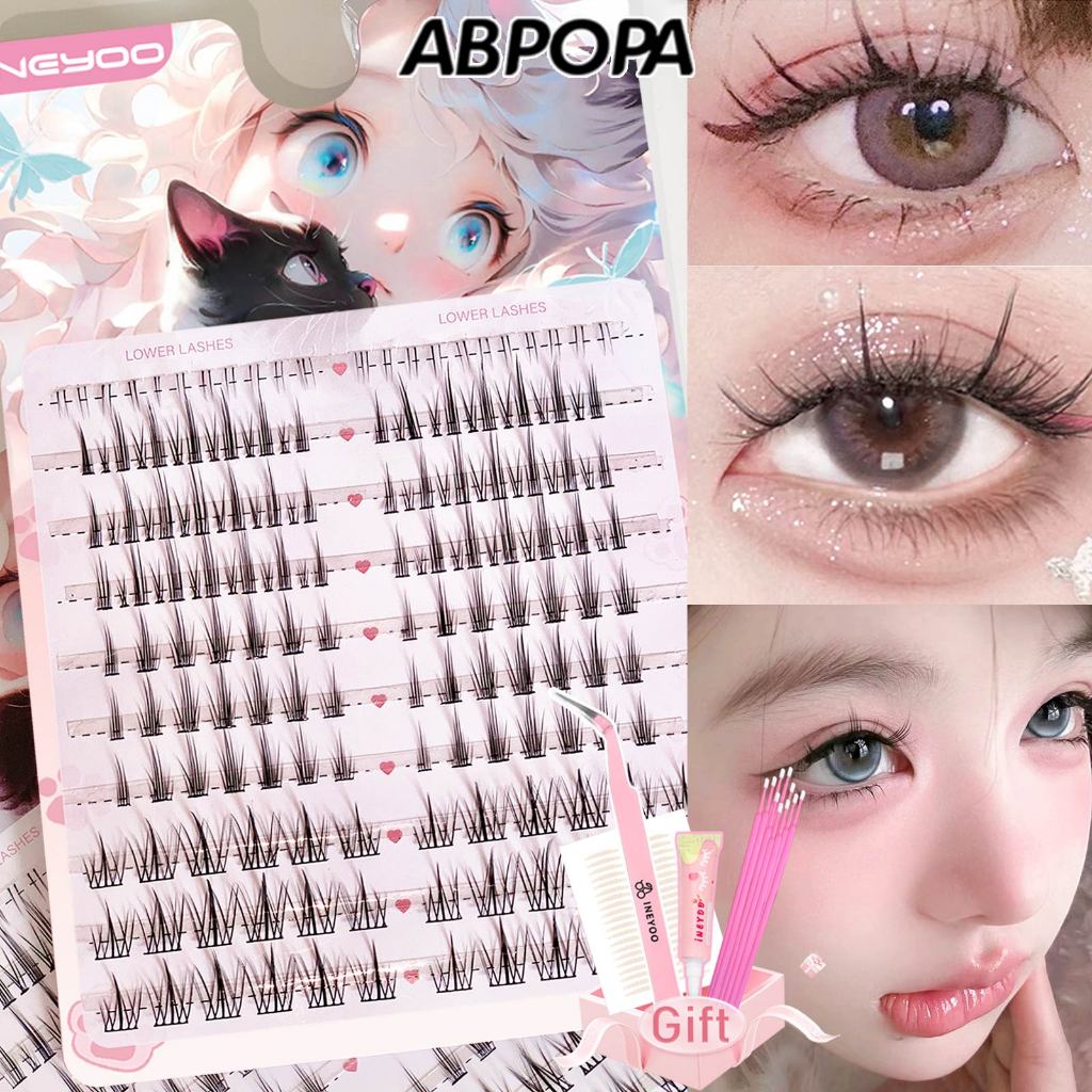 Ineyoo ขนตาปลอมสิบแถวพร้อมปีศาจน้อยรวมกันใช้งานได้จริงและสะดวก 177 ชิ้น