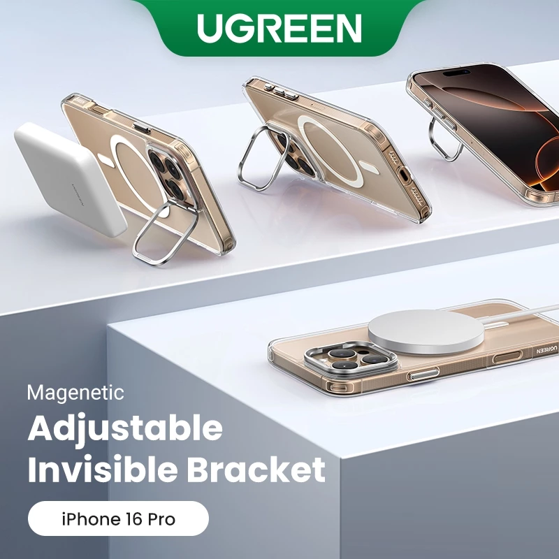 Ugreen เคสโทรศัพท์ MagSafe สําหรับ iPhone 16 Series ขาตั้งกล้องแม่เหล็กป้องกัน Anti-collision เคสโทรศัพท์สําหรับ iPhone 16 Pro /16 Pro Max