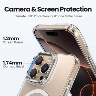 Ugreen เคสโทรศัพท์ MagSafe สําหรับ iPhone 16 Series ขาตั้งกล้องแม่เหล็กป้องกัน Anti-collision เคสโทรศัพท์สําหรับ iPhone 16 Pro /16 Pro Max