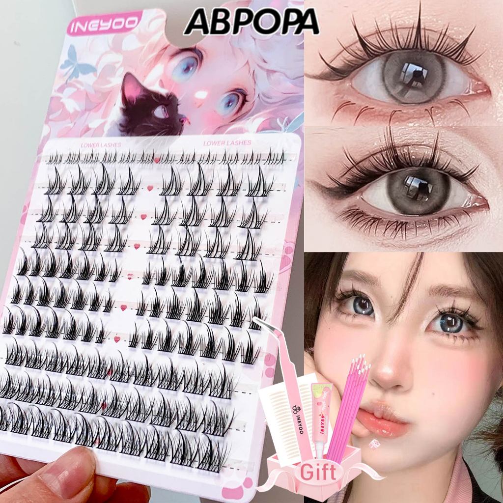 Ineyoo C Curl Eyelashes Air Sense Messy สไตล์หลอดเลือดดําธรรมชาติ Girlish 120 ชิ้น