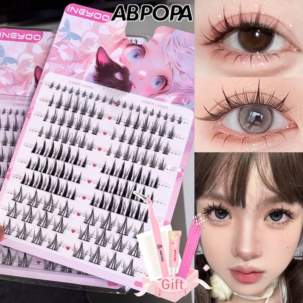 Ineyoo 146PCS C Curl Eyelashes Girlish จําลองเฉพาะความงาม 3D