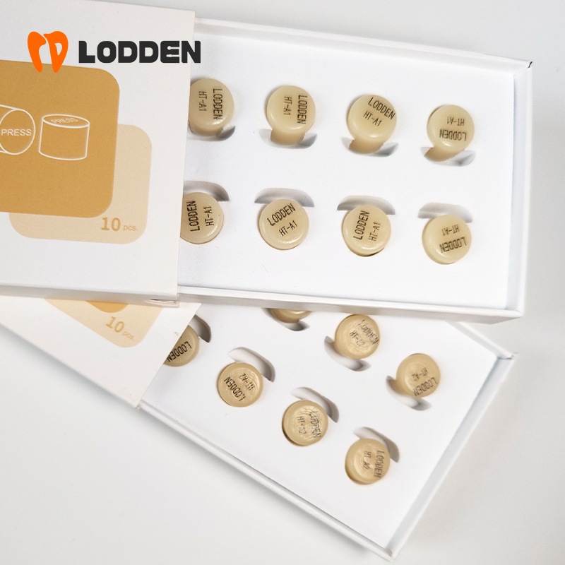 10 ชิ้นทันตกรรมกดแก้วเซรามิค Ingots กด Disilicate Lithium Block-HT/LT