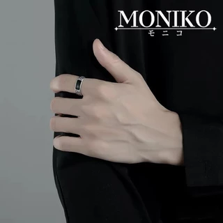 MONIKO Original Design s925แหวนลายมังกร เปิดวงแหวนปรับได้ ยูนิเซ็กซ์