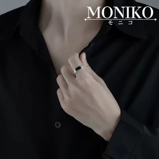 MONIKO Original Design s925แหวนลายมังกร เปิดวงแหวนปรับได้ ยูนิเซ็กซ์