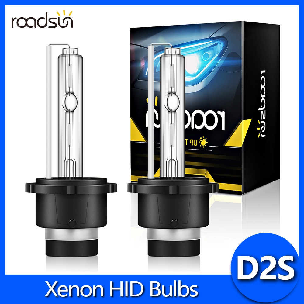 Roadsun 2 ชิ้น D2S HID หลอดไฟ Xenon ไฟหน้ารถ 35 วัตต์ 4300 พัน 5000 พัน 6000 พัน 8000 พัน 10000 พัน 12000 พัน Auto รถหมอกโคมไฟ 12 โวลต์ Super Bright กันน้ํา
