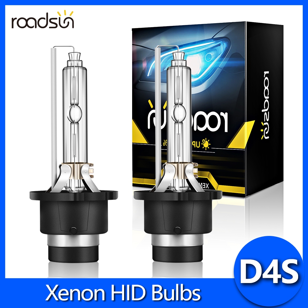 Roadsun 2 ชิ้น D4S HID หลอดไฟ Xenon ไฟหน้ารถ 35 วัตต์ 4300 พัน 5000 พัน 6000 พัน 8000 พัน 10000 พัน 12000 พัน Auto รถหมอกโคมไฟ 12 โวลต์ Super Bright กันน้ํา Plug และ Play