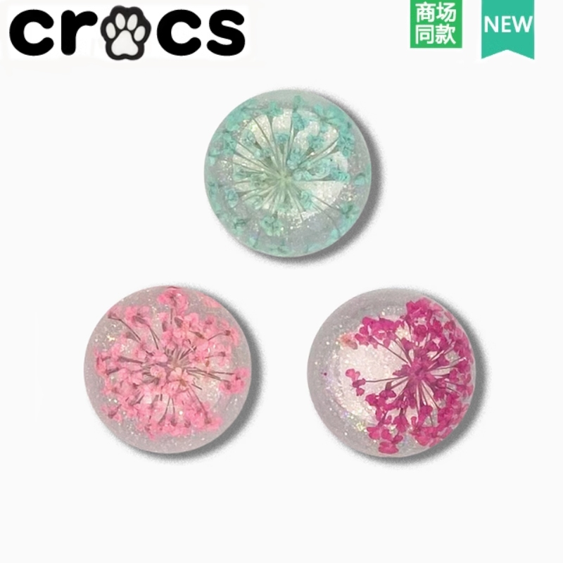 Crocs crocs อุปกรณ์เสริมรองเท้า Carlo Chibi Star อุปกรณ์เสริมหัวเข็มขัดตกแต่งคริสตัลพลาสติกสามมิติไม