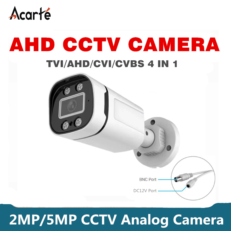Acarte 2MP/5MP AHD CCTV กล้องวงจรปิดกันน้ํากลางแจ้งอินฟราเรด night vision Analog กล้อง