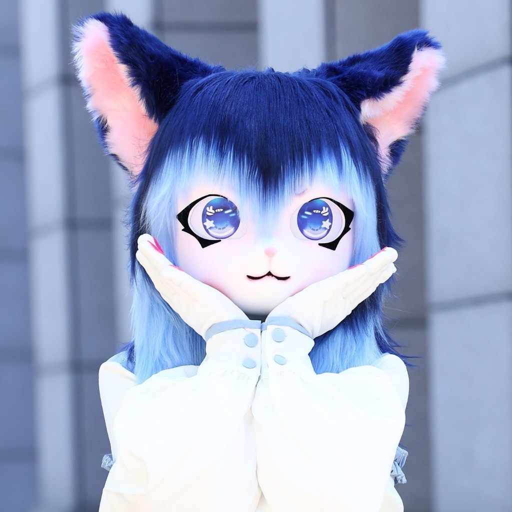 Kigurumi Fursuit Lolita Head Cover Plush Beast คอสเพลย์หน้ากากสีไล่ระดับสีสําหรับการ์ตูนแสดง