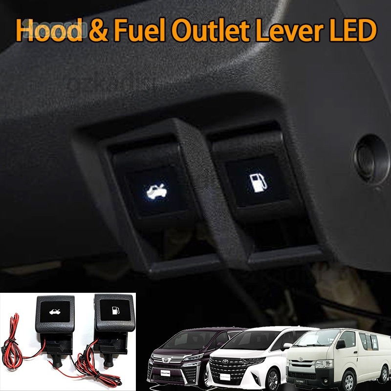 Alphard 30 vellfire 30 hiace 200 Hood & การใช้ Outlet Lever LED เปิดชุดโคมไฟ agh30 agh20 สําหรับ Noah Voxy harrier xu80 Estima alphard 20