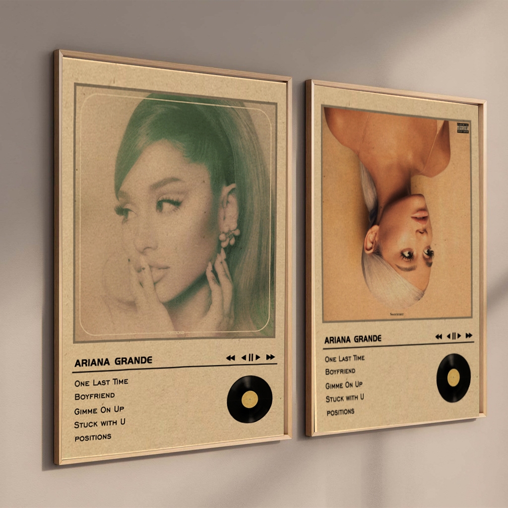 Hot เพลงอัลบั้ม Star Ariana Grande โปสเตอร์ Rock โปสเตอร์ Hip Hop โปสเตอร์สําหรับห้องนั่งเล่นกระดาษคราฟท์ภาพวาด Art Home Wall Decor ภาพ