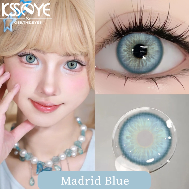 Doll Eye&codksseye คอนแทคเลนส์สี 2pcs Yearly Madrid Series Blue/Green/Purple Dia:14.5MM คอนแทคเลนส์ส
