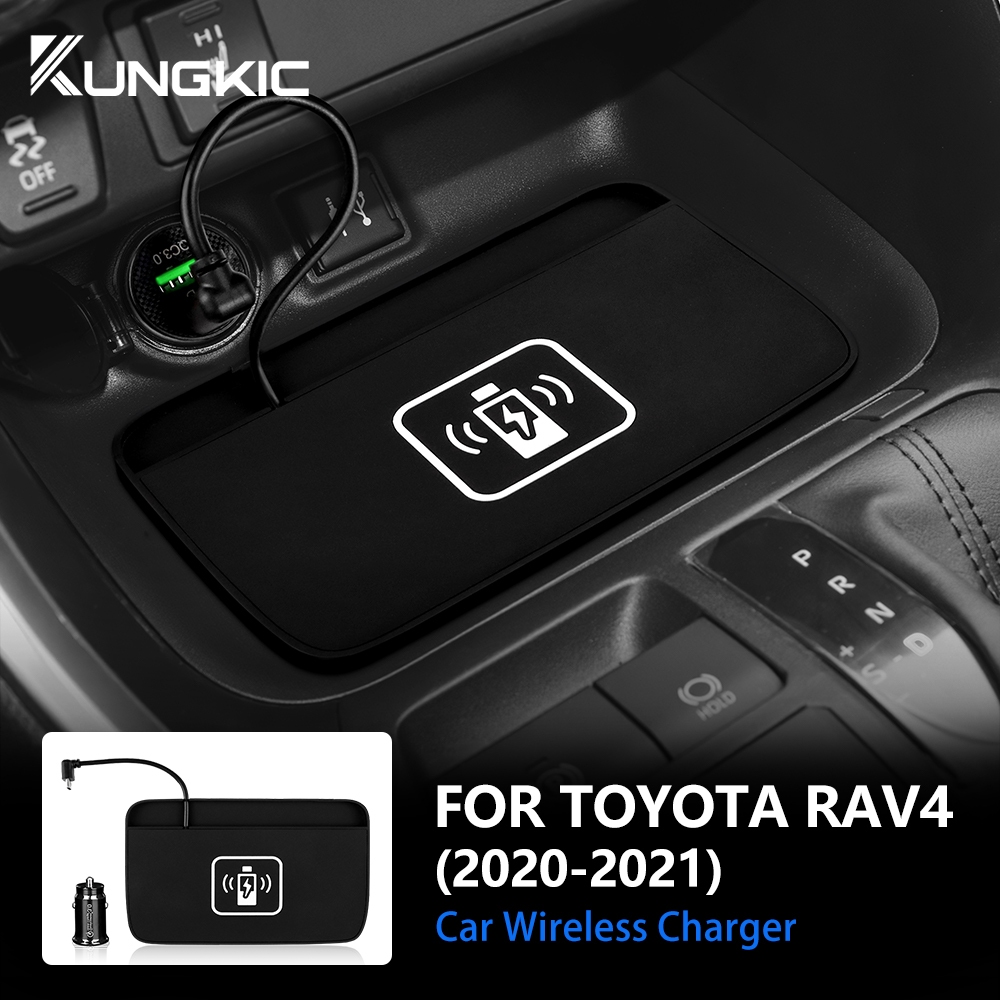สําหรับ Toyota RAV4 2020 2021 Wireless Charger Pad รถ USB Wireless Mat รถ Fast Charger Dock Pad Toyo