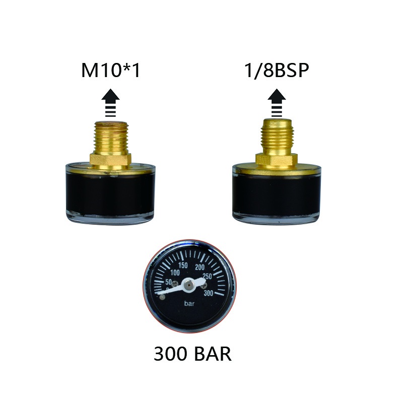 Hpa FX 300BAR เครื่องวัดความดัน M10*1 1/8BSP Thread Regulator Manomemetr อุปกรณ์สําหรับดําน้ํา Air Paint Soft Ball