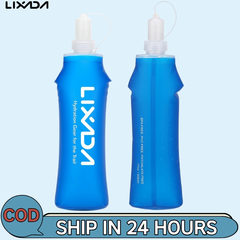[Lixada Th Mall] Lixada ขวดน้ํา แบบนิ่ม แบบพกพา 500 มล. พร้อมตัวกรอง สําหรับตั้งแคมป์ วิ่ง และทํากิจ