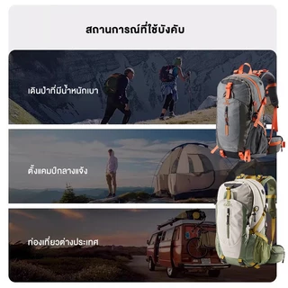Camel อูฐกลางแจ้งน้ําหนักเบากระเป๋าเดินป่าสไตล์ใหม่มืออาชีพเดินป่ากีฬาเดินทางกันน้ํากระเป๋านักเรียนกระเป๋าเป้สะพายหลัง