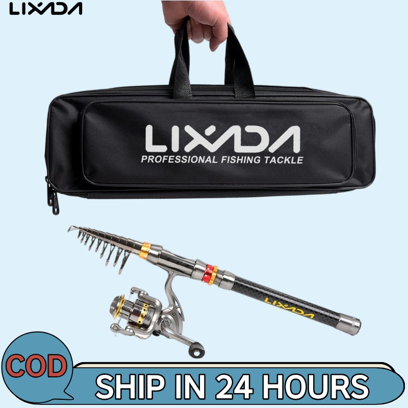 [Lixada Th Mall] Lixada ชุดคันเบ็ดตกปลา และรอกคอมโบ คาร์บอนไฟเบอร์ และรอกหมุน และกระเป๋าเก็บรอกตกปลา